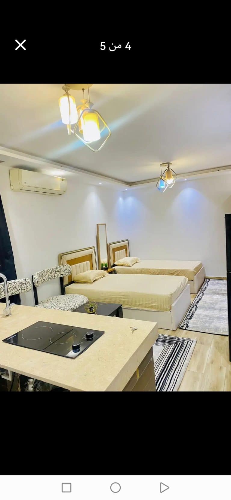 استوديو مفروش للايجاراول سكن فندقيVipميدان الساعه/ اول عباس العقاد